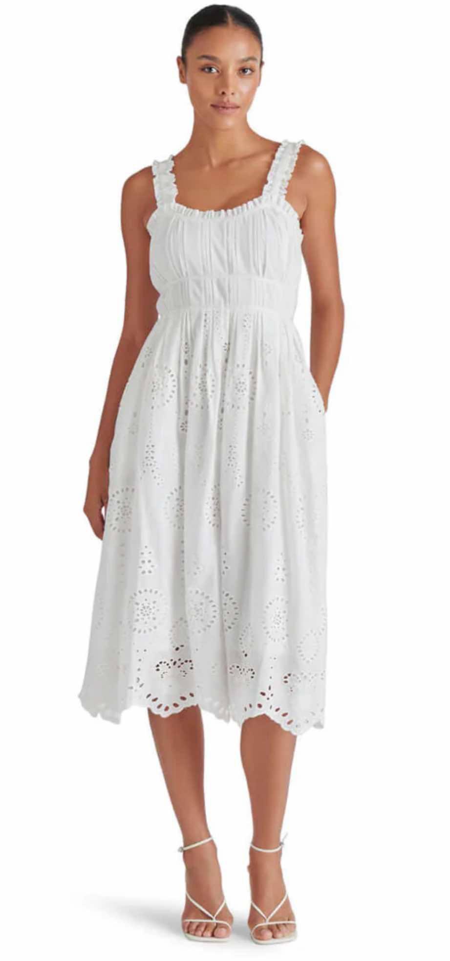 Steve Madden Eyelet Harmony Midi Dress Product Image