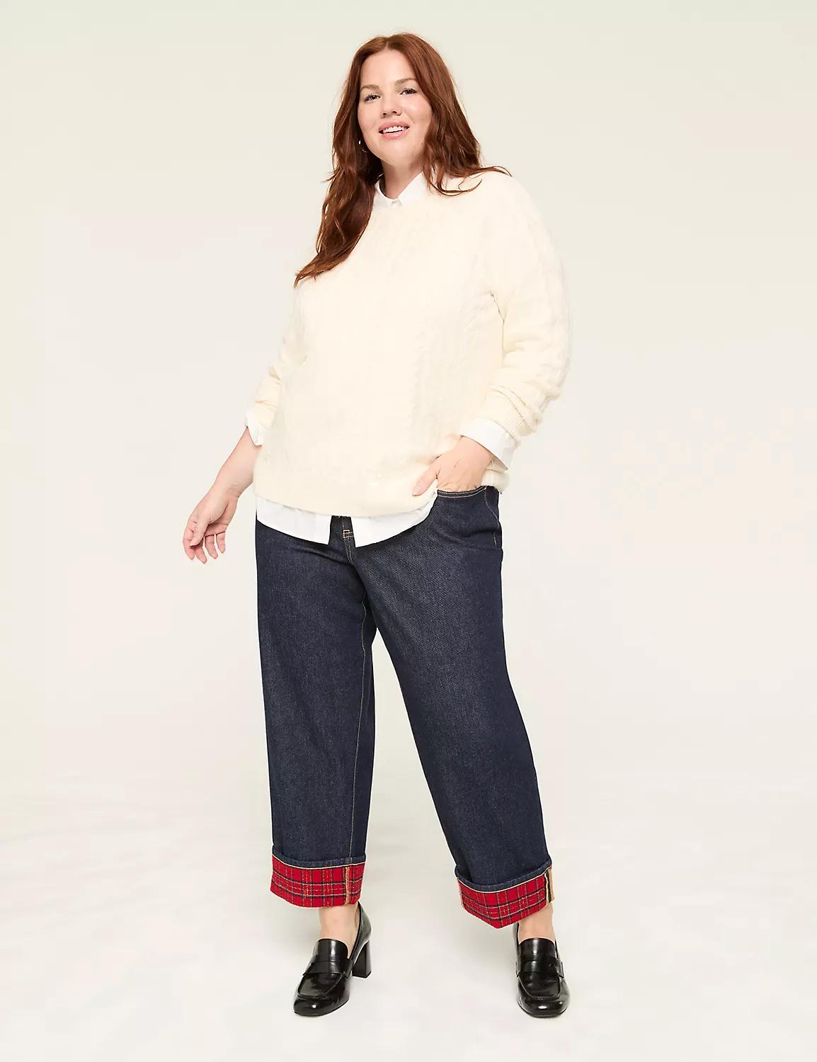 Sequin Cable Knit Sweater Product Image