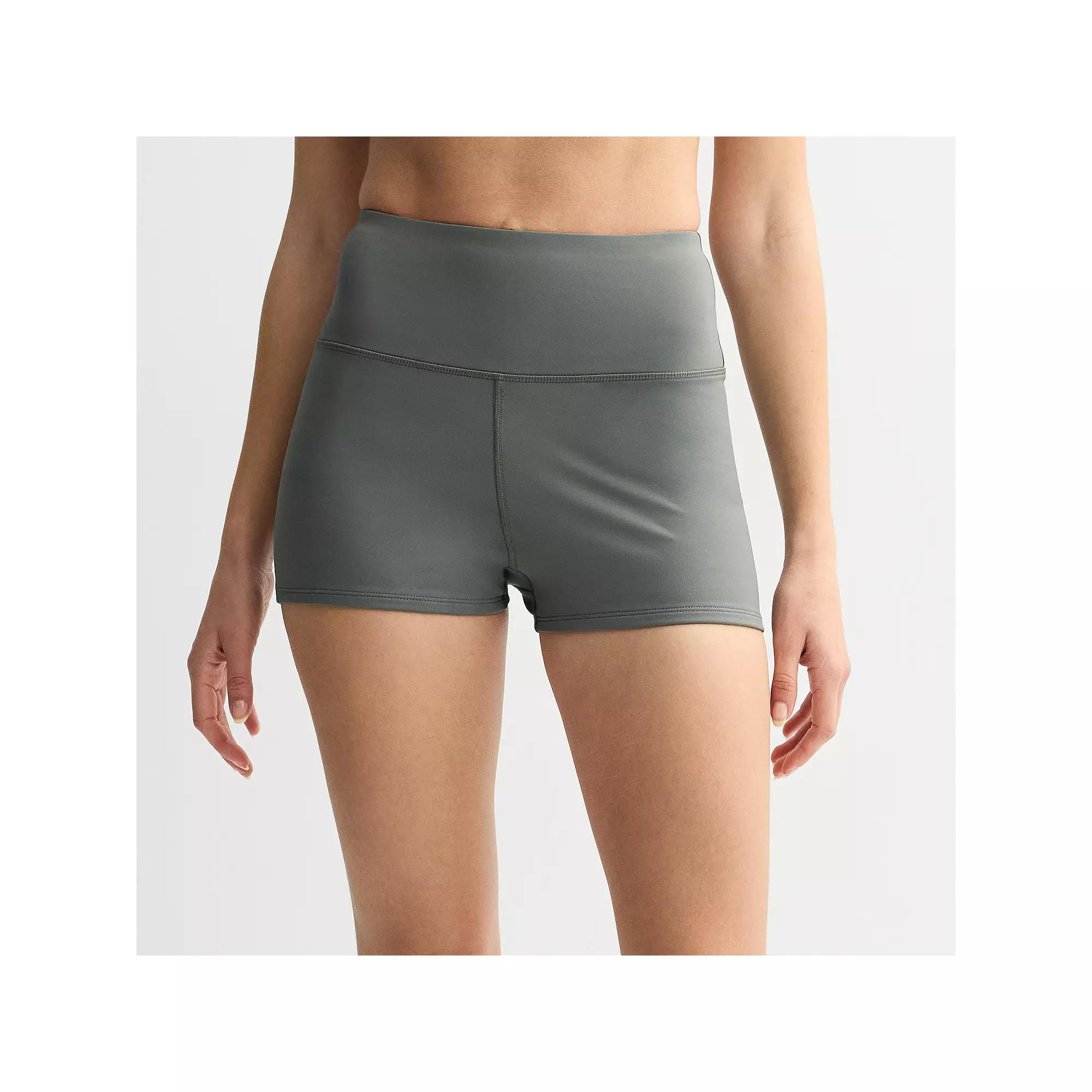 Women's FLX Swim To Gym Bike Shorts, Size: XL, Ashen Silver Product Image