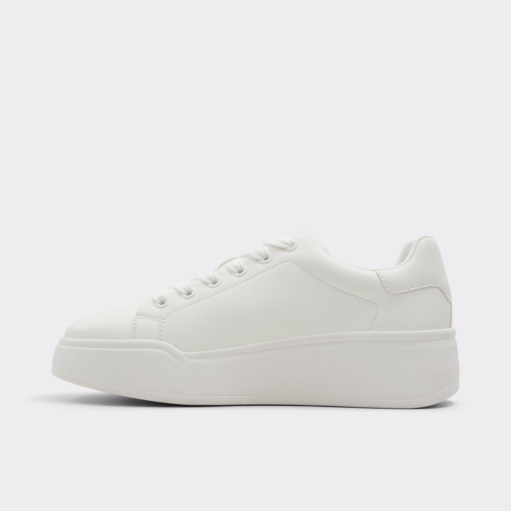 Halerenna White Combo Synthetic Smooth Women's Low top sneakers | ALDO US Product Image