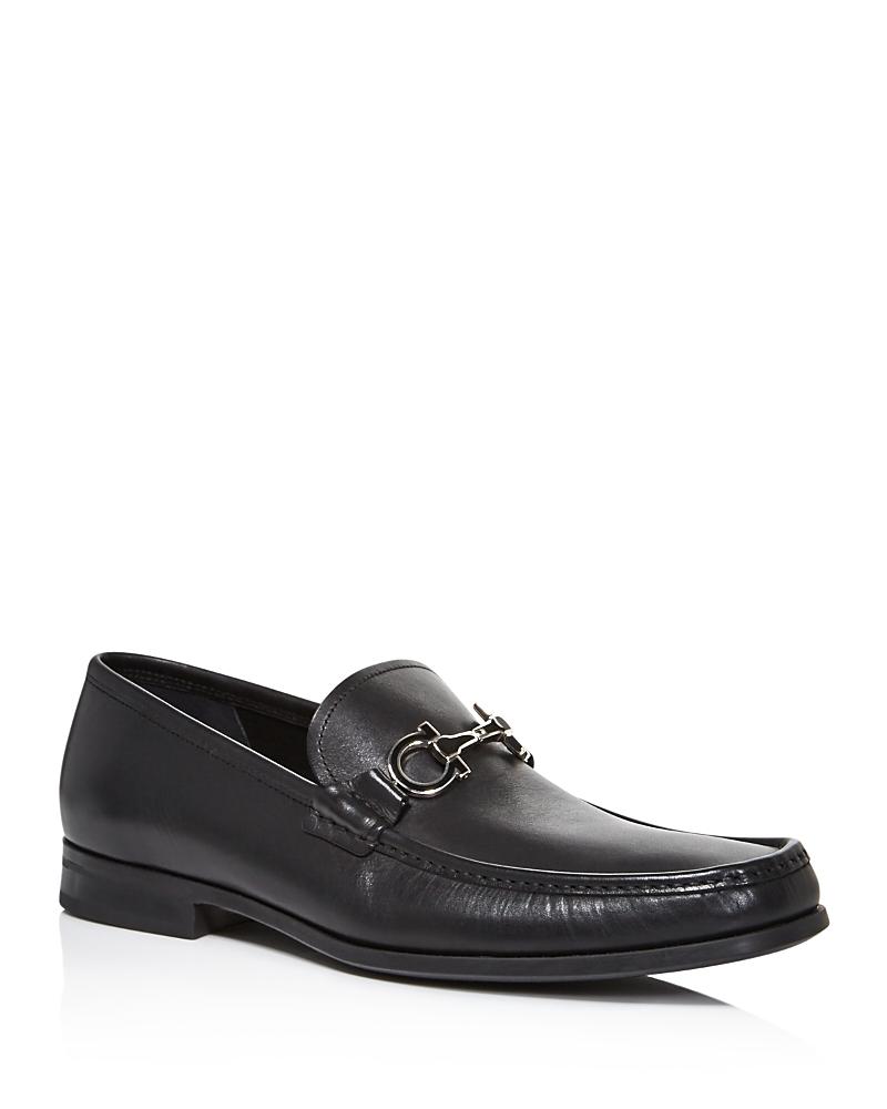 Ferragamo Mens Chris Reversible Bit Leather Loafers Product Image