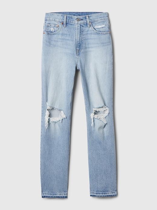 High Rise Cheeky Straight Jeans Product Image