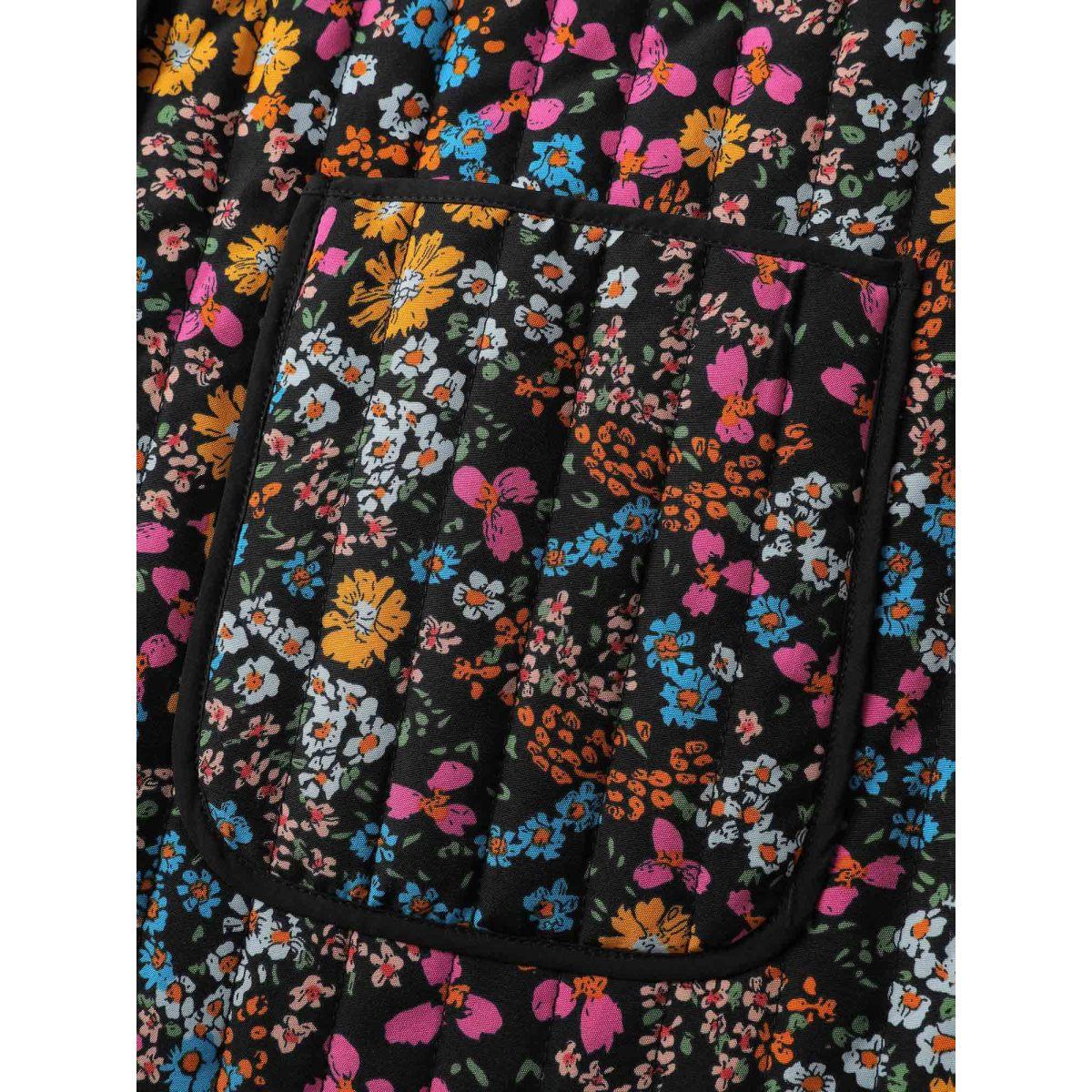 Plus Size Women Casual Contrast No stretch Sleeve Long Sleeve Round Neck 26/4X Patch pocket Playful Quilted Jackets BloomChic Product Image