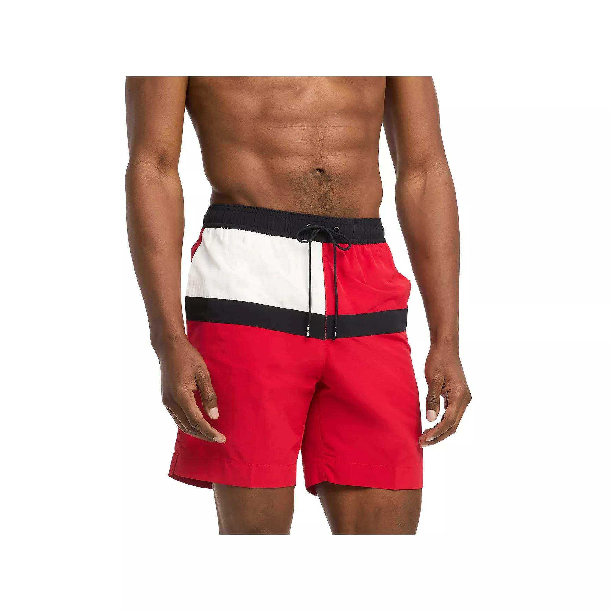 Men's Tommy Hilfiger 7" Drawstring Swim Trunks,  Product Image