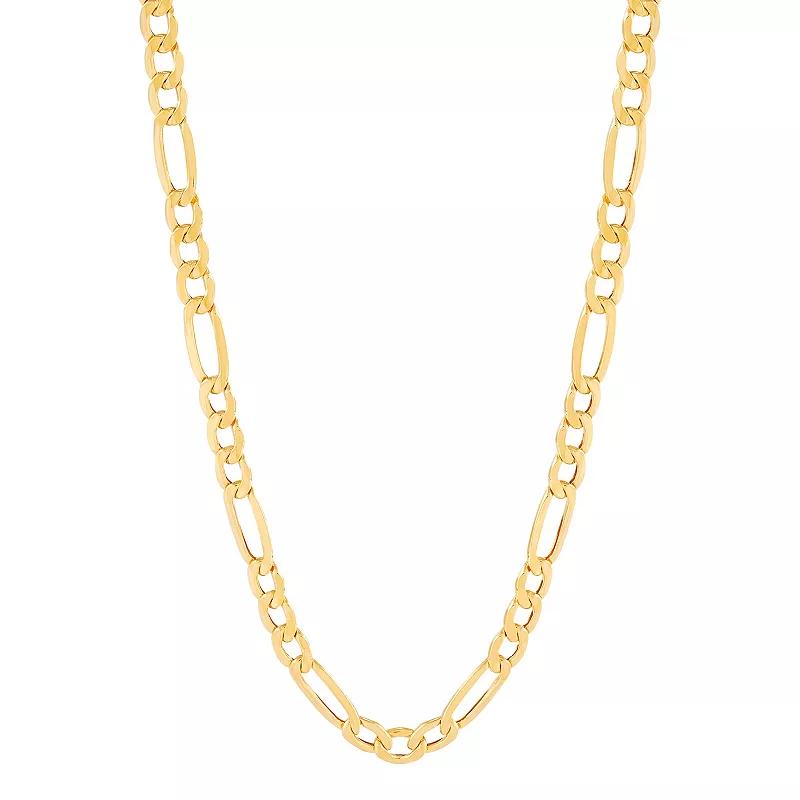 Everlasting Gold 10k Gold Polished 4.4 mm Figaro Chain Necklace, Womens Product Image