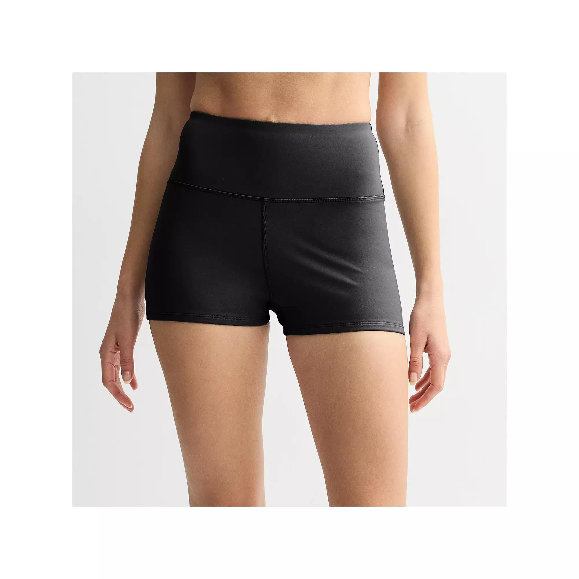 Women's FLX Swim To Gym Bike Shorts, Size: XS, Mineral Black Product Image