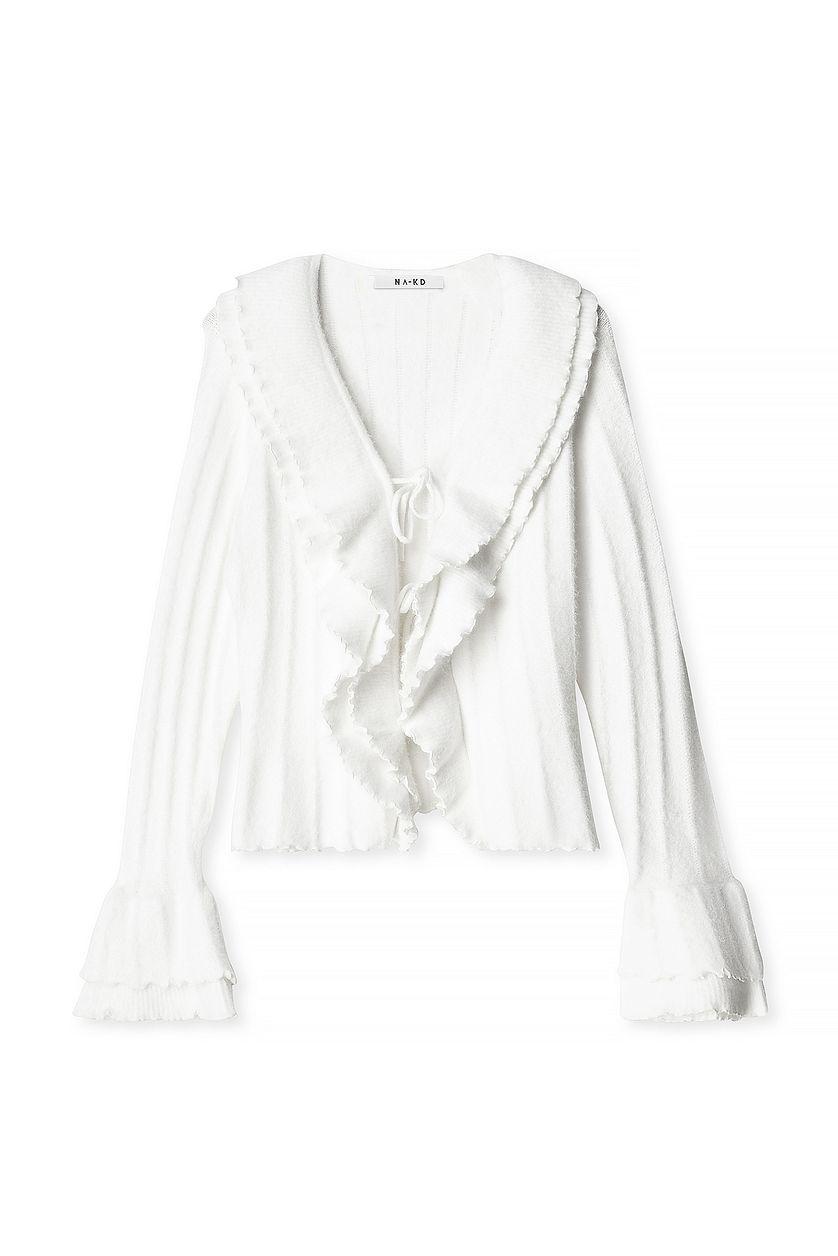Ruffles Knitted Cardigan Product Image