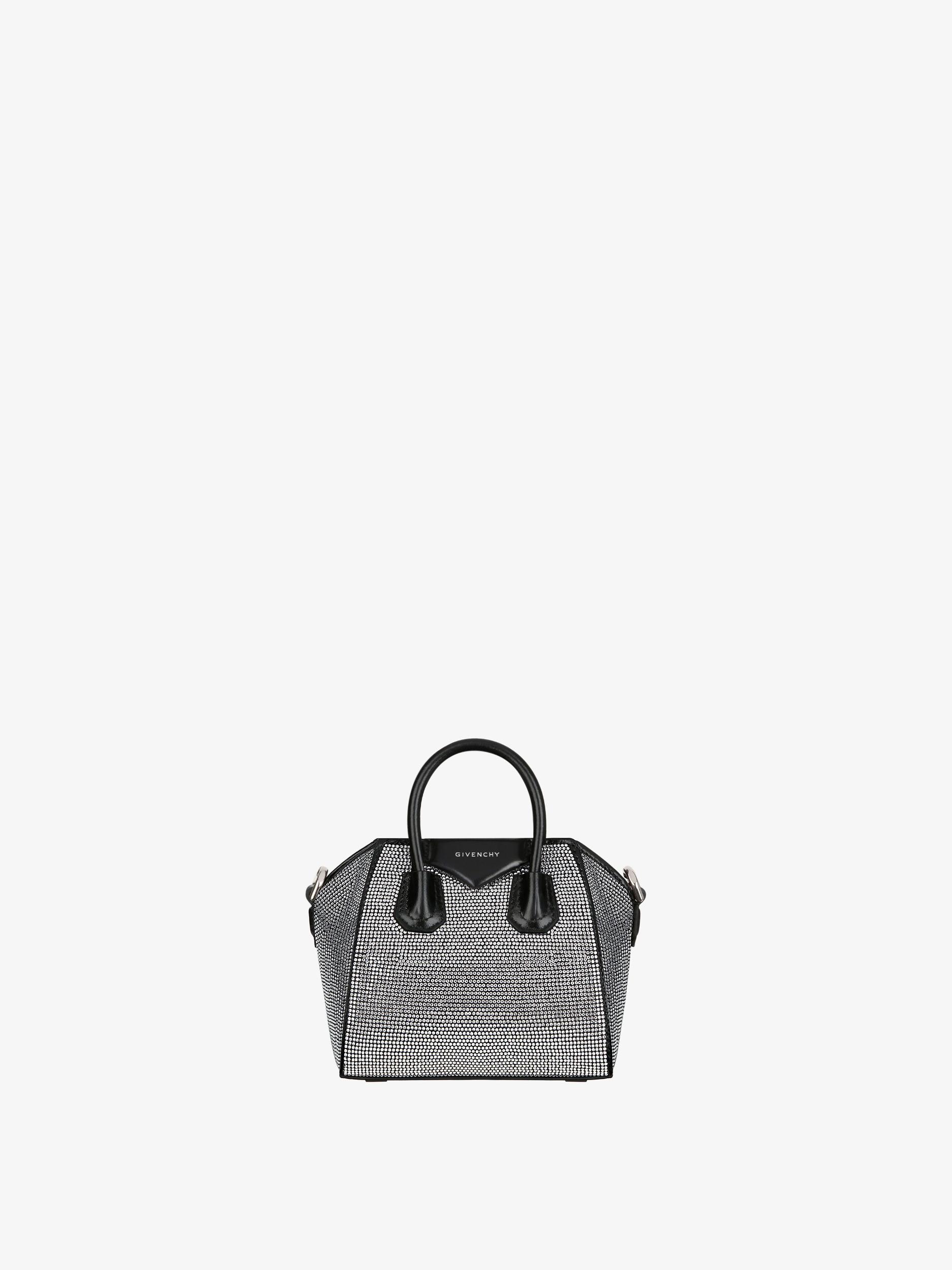 Micro Antigona bag in satin with strass Product Image