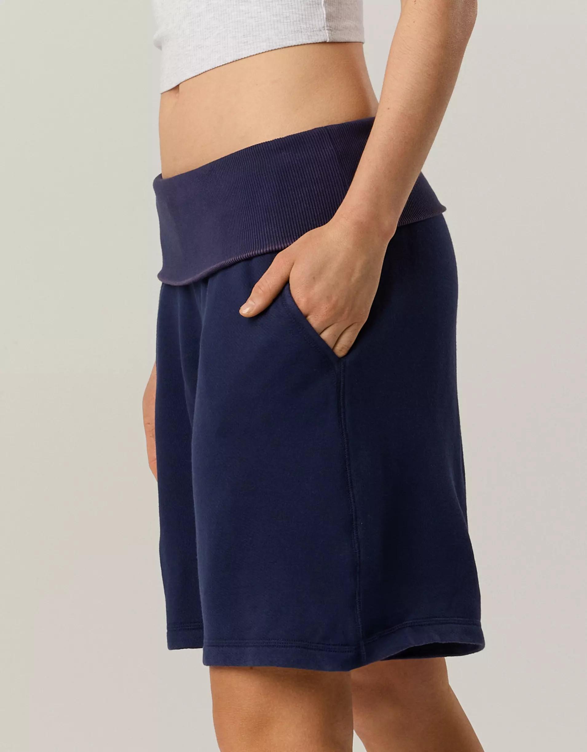 OFFLINE By Aerie Keep It 100 Terry Foldover Long Short Product Image