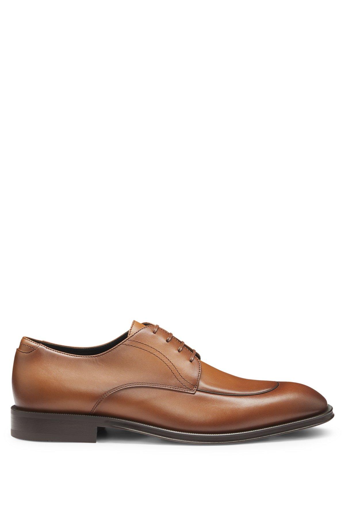 Leather Derby shoes with apron toe Product Image