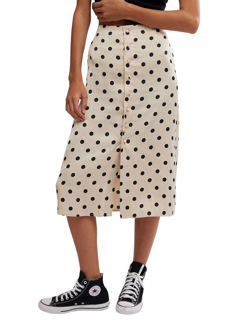 FREE PEOPLE Analise Womens Printed Midi Skirt - Cream Combo Product Image