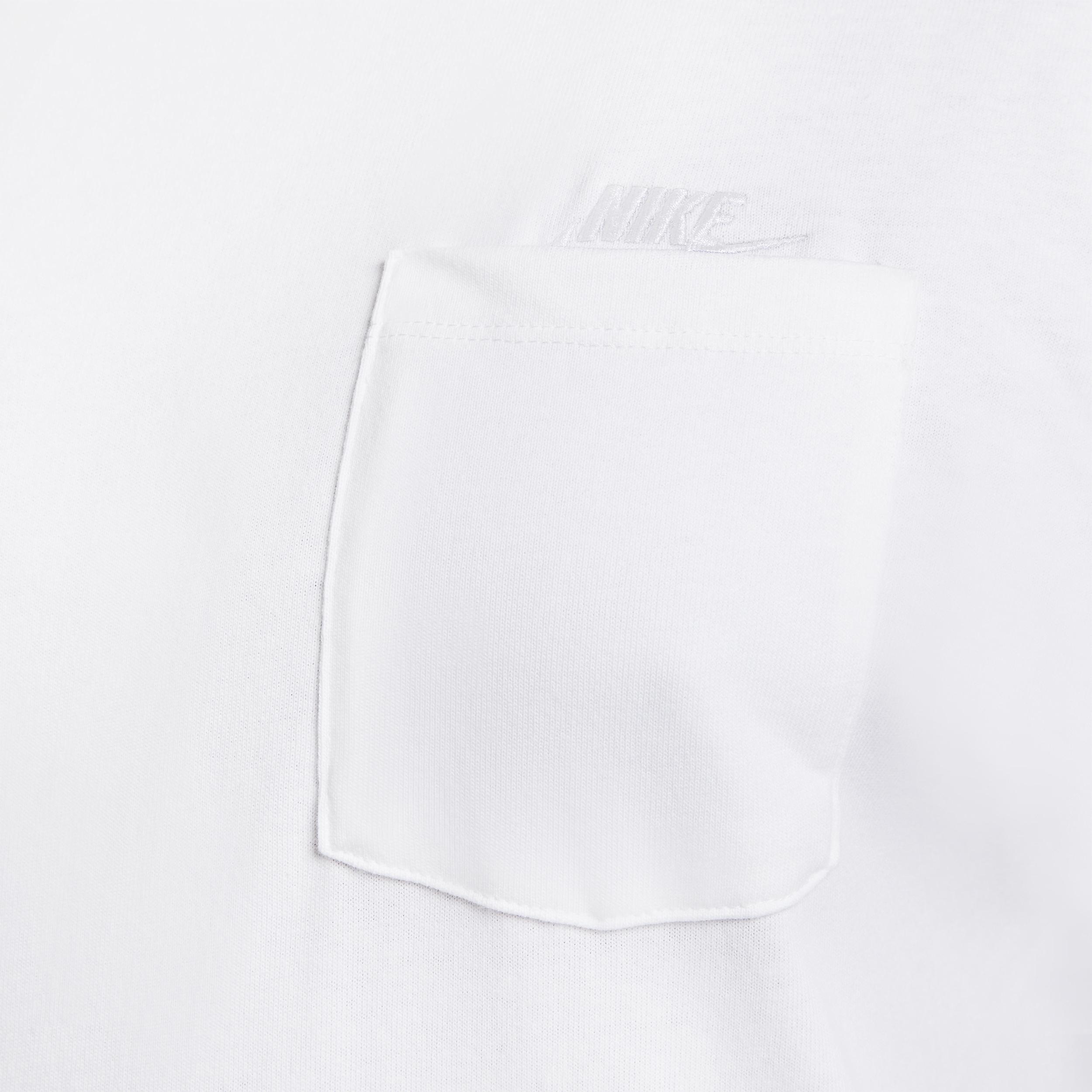 Mens Nike Sportswear Premium Essentials Long-Sleeve Pocket T-Shirt | DR7929-101 Product Image