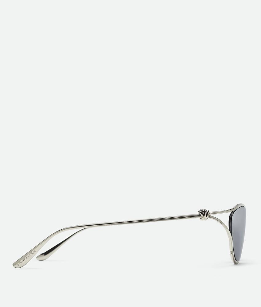Knot Cat Eye Sunglasses in Silver Product Image