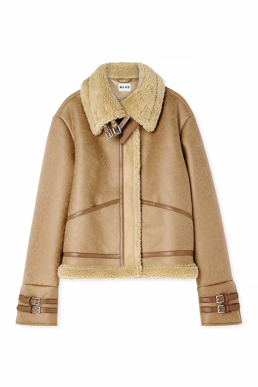 Shearling Jacket Beige Product Image
