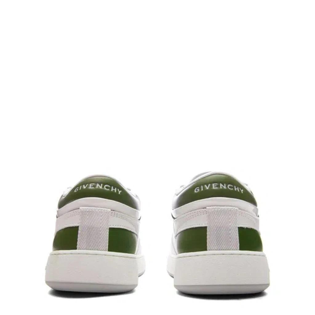 GIVENCHY Leather Sneakers With Rubber Sole And Panelled Design In White Product Image