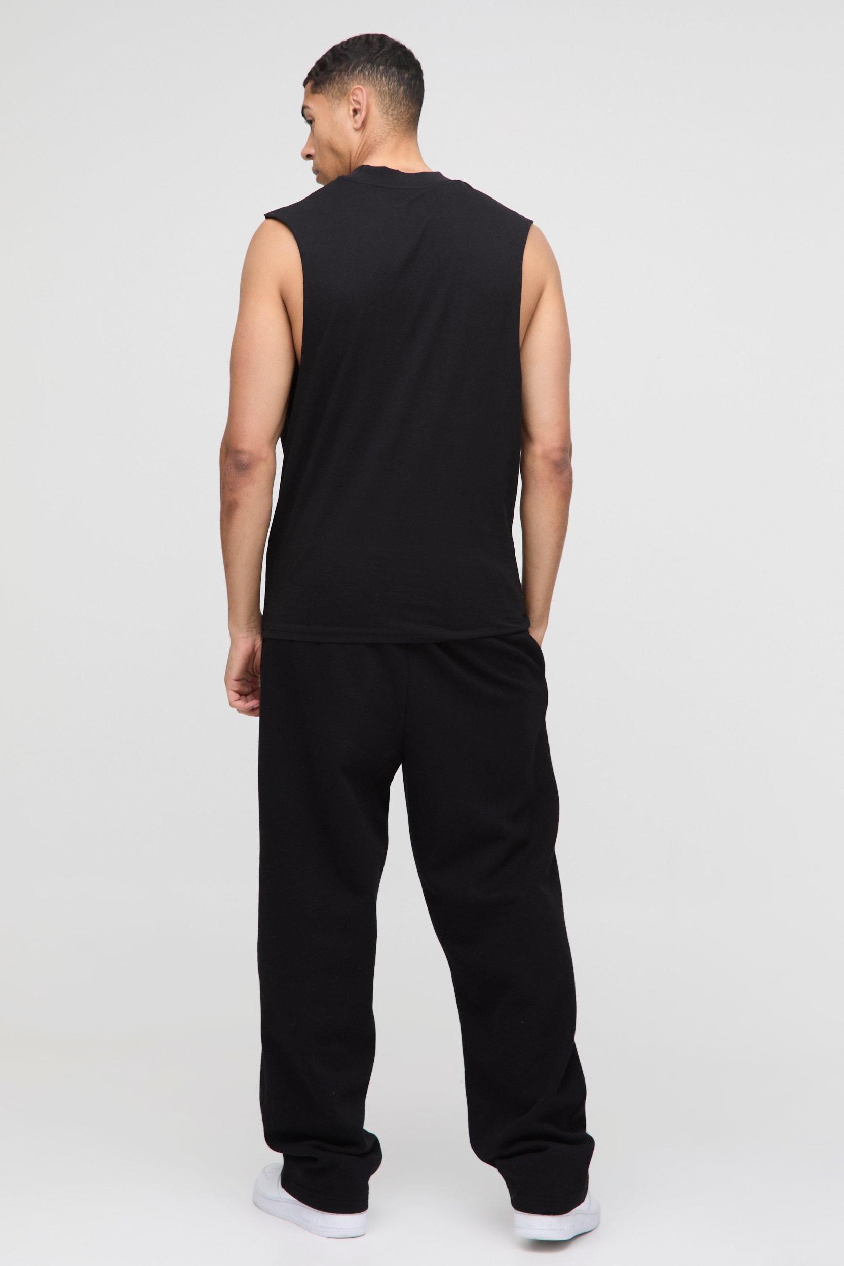 Regular Fit BM Signature Drop Armhole Tank | boohooMAN USA Product Image