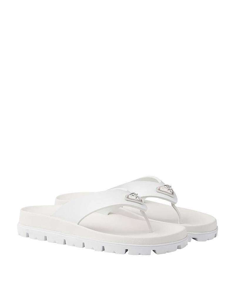 Prada Womens Rubber Thong Sandals Product Image