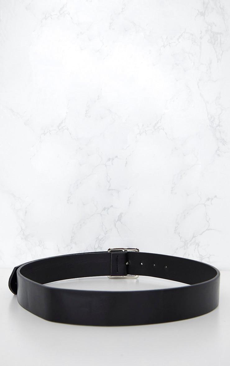 Black Basic Square Buckle Belt Product Image