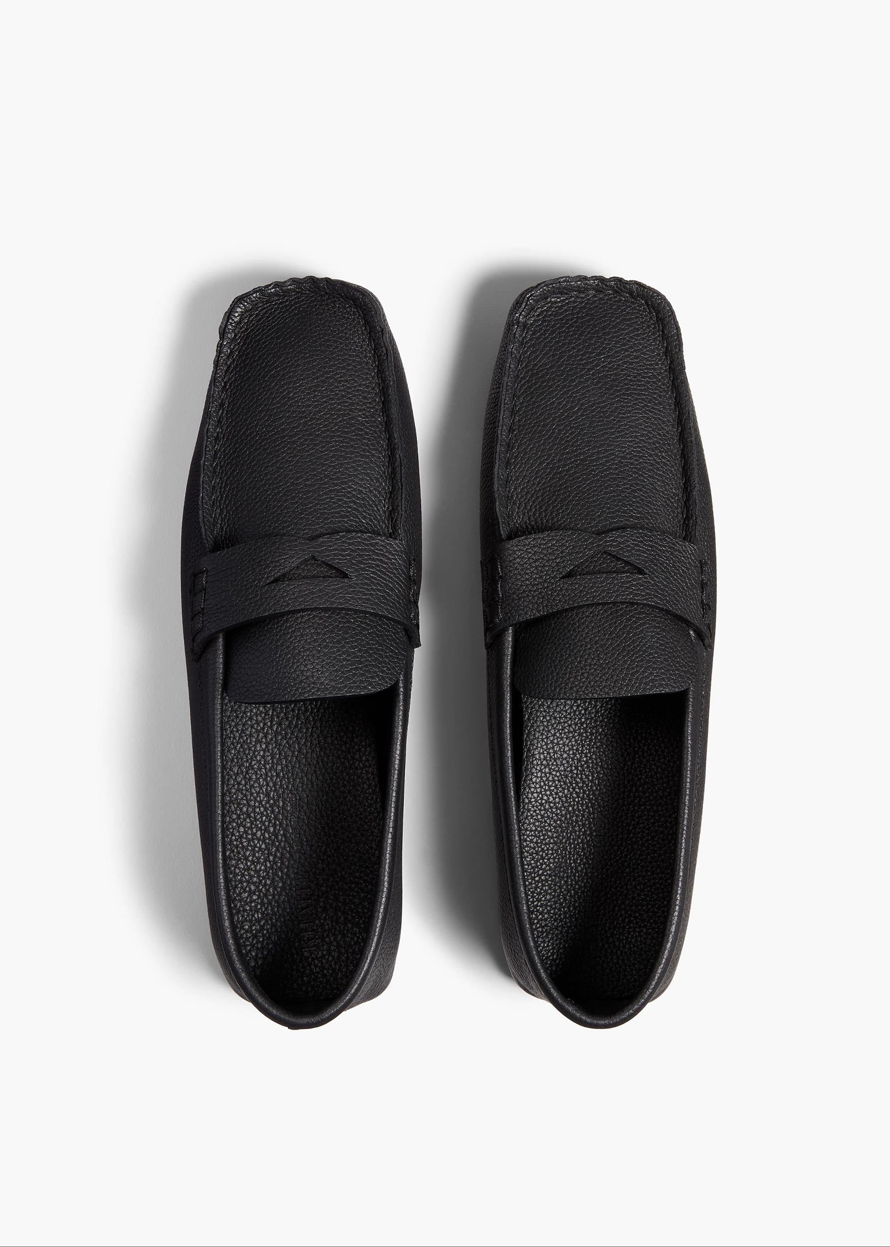 Billy Loafer in Black Pebbled Leather Product Image