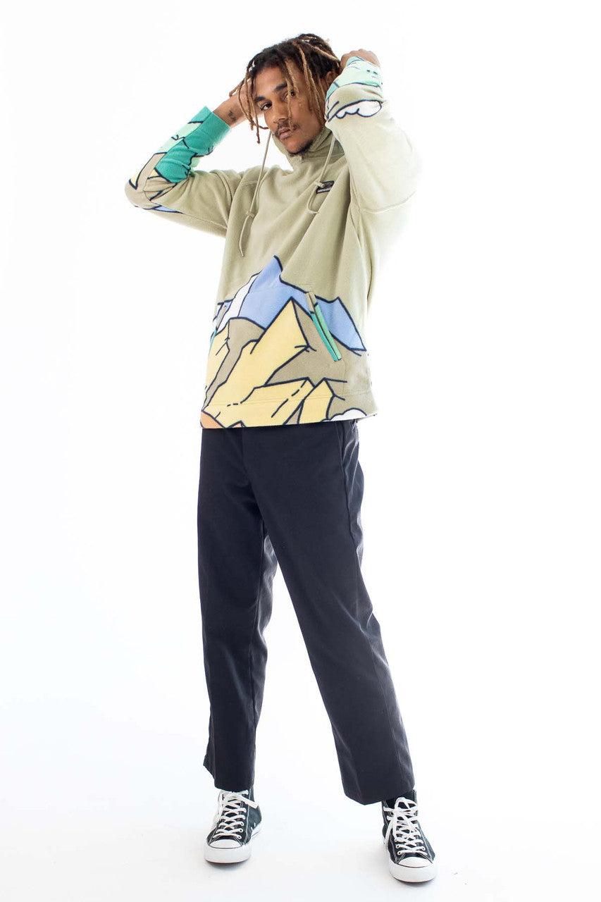 Olive Scenic Polar Fleece Hoodie Product Image