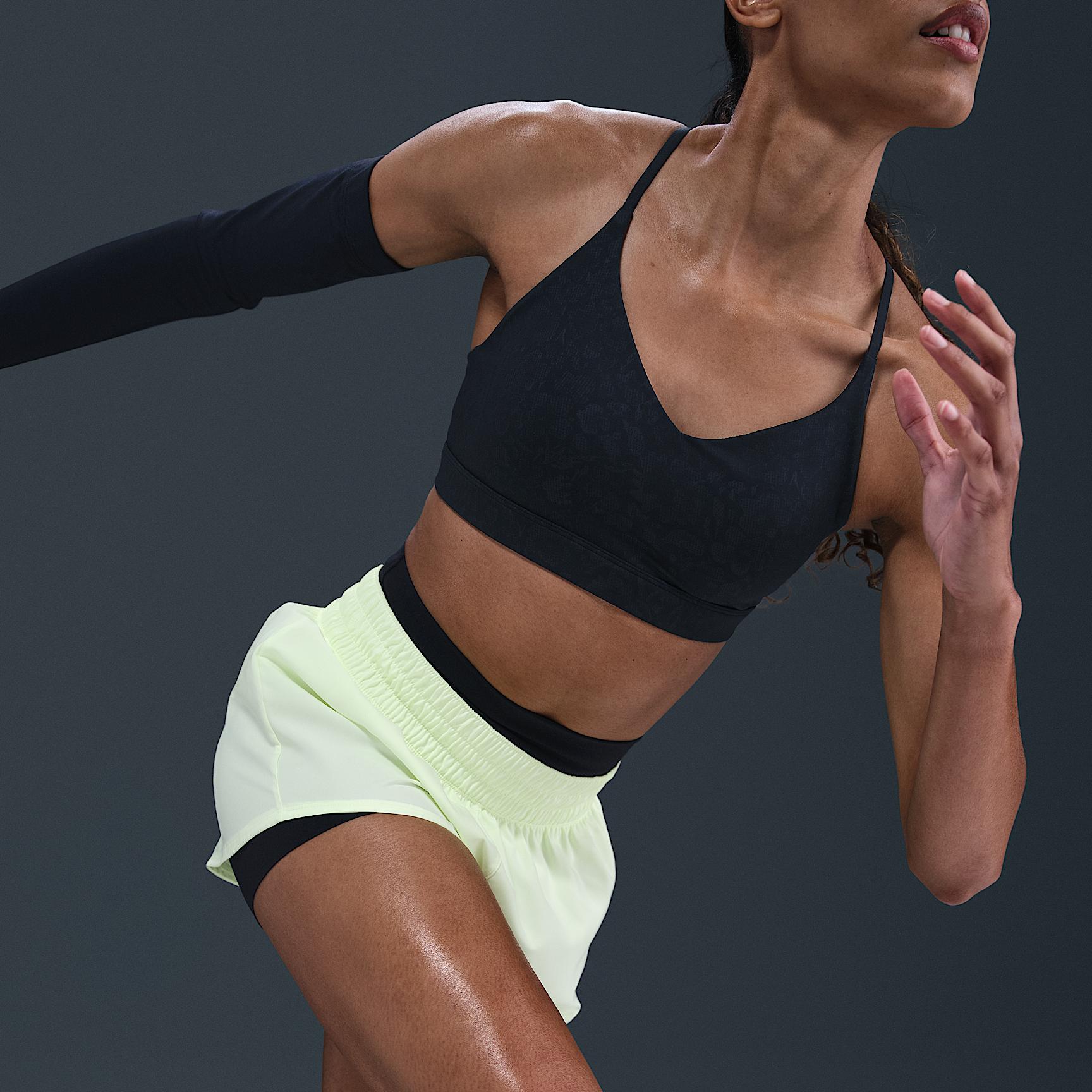 Nike Womens Indy Light Support Padded Floral Sports Bra | HV1205-010 Product Image