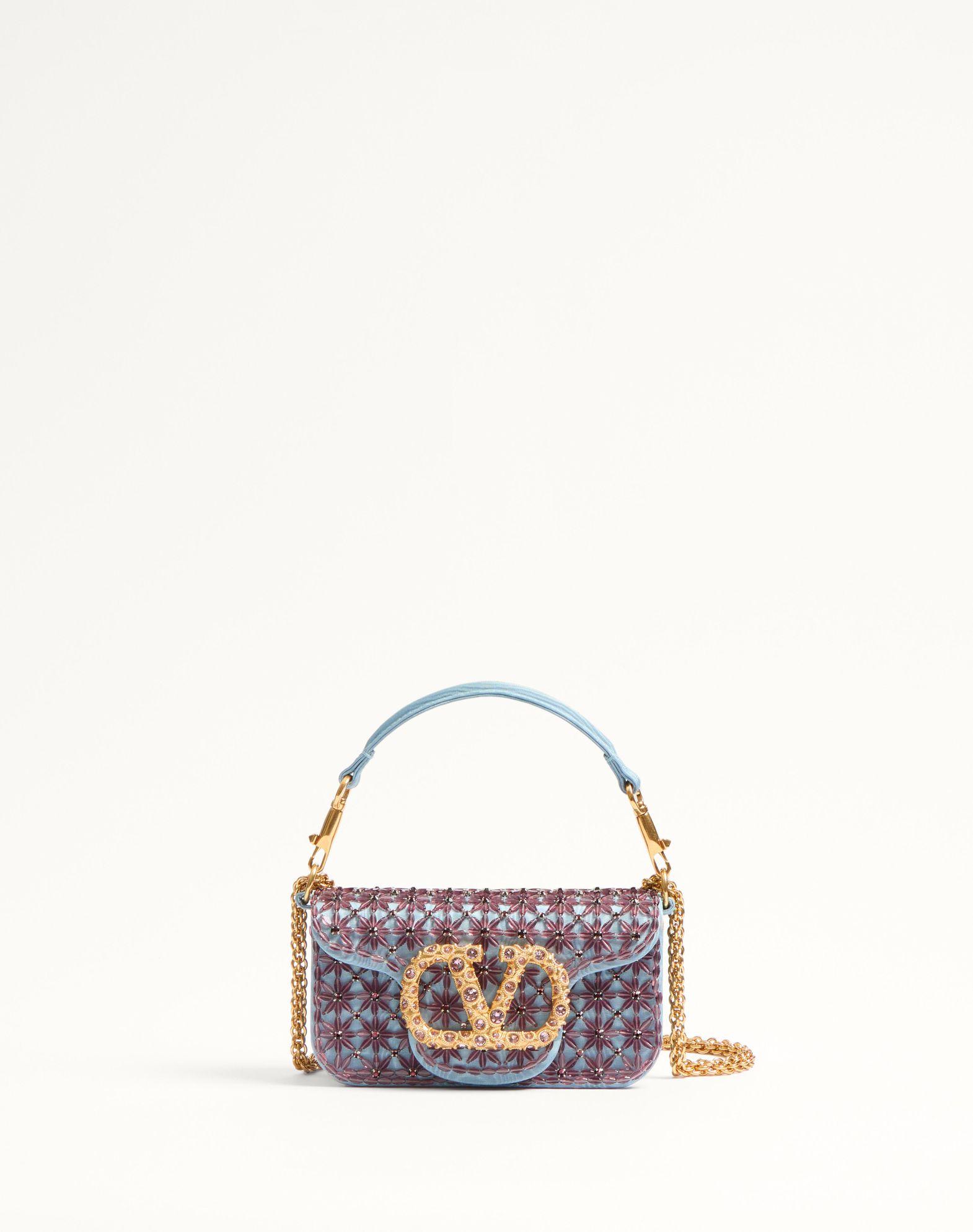 Valentino Garavani Locò Small Shoulder Bag Embroidered With Jewel Logo Product Image