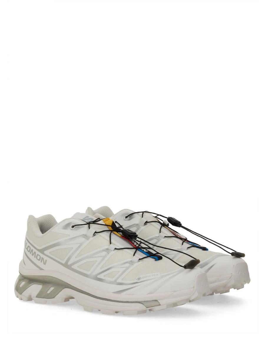 SALOMON Mens White White Silver Xt-6 Gtx Quick-lace Mesh Low-top Trainers Product Image