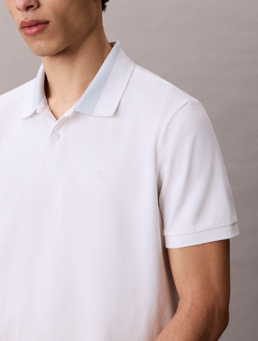 Pique Colorblock Collar Polo Shirt Product Image