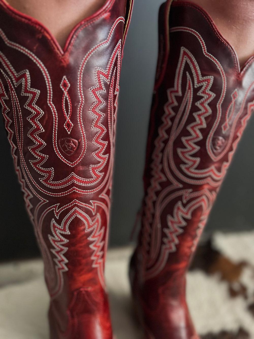 Women's Ariat Red Casanova XToe Boots Product Image