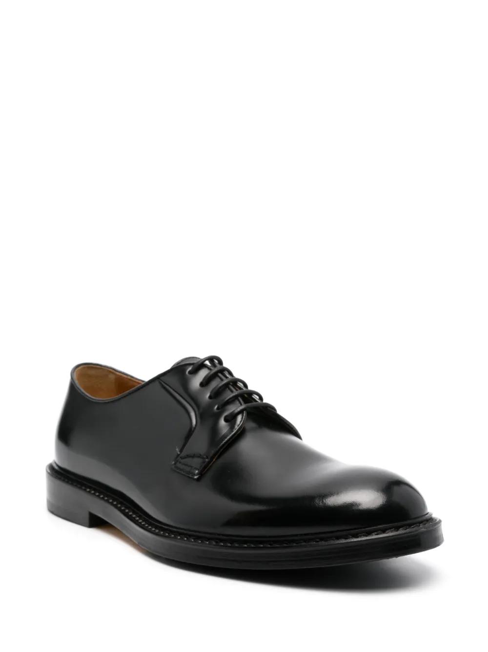 lace-up leather derby shoes Product Image