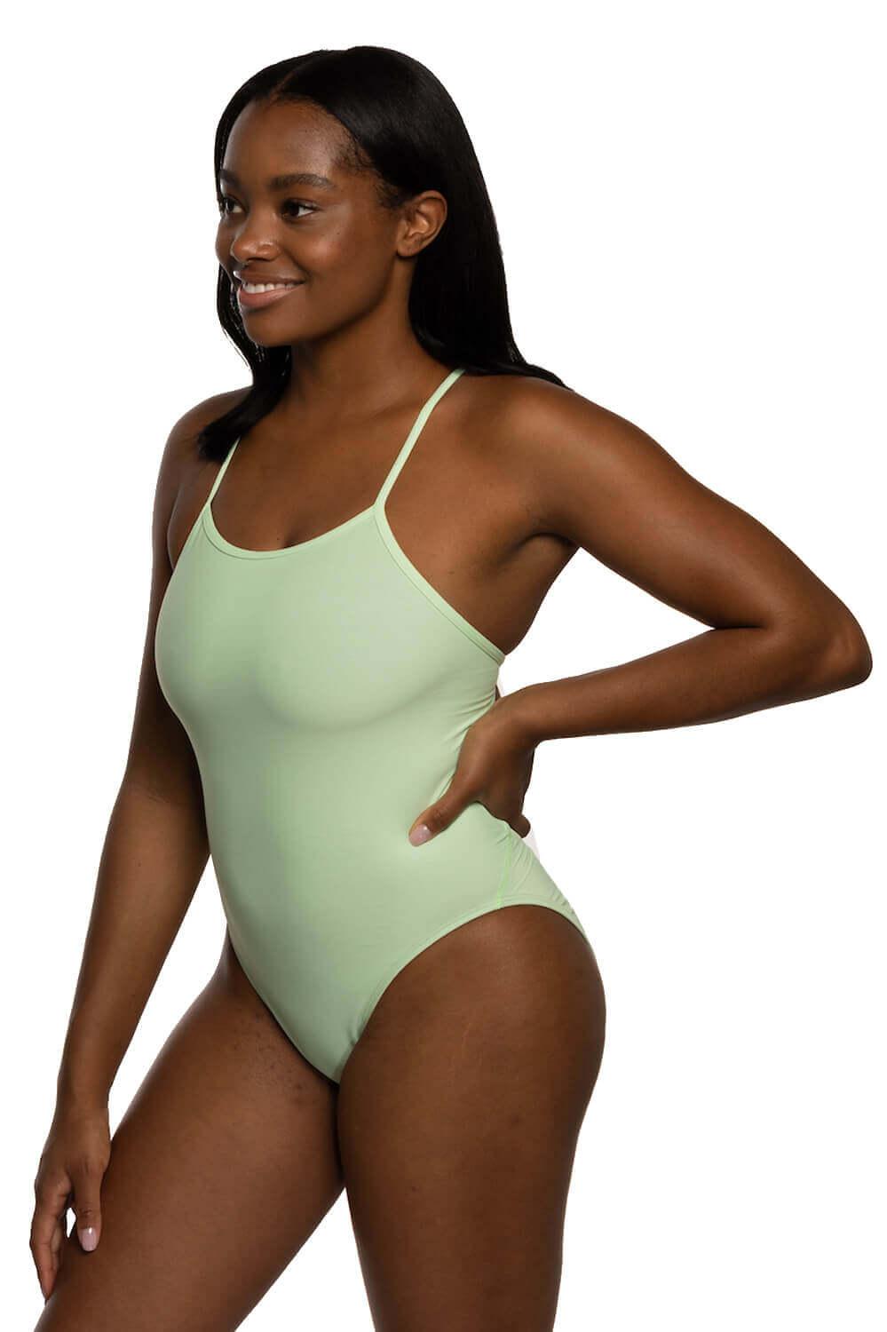 Brandon One Piece Swimsuit - Mint Female Product Image