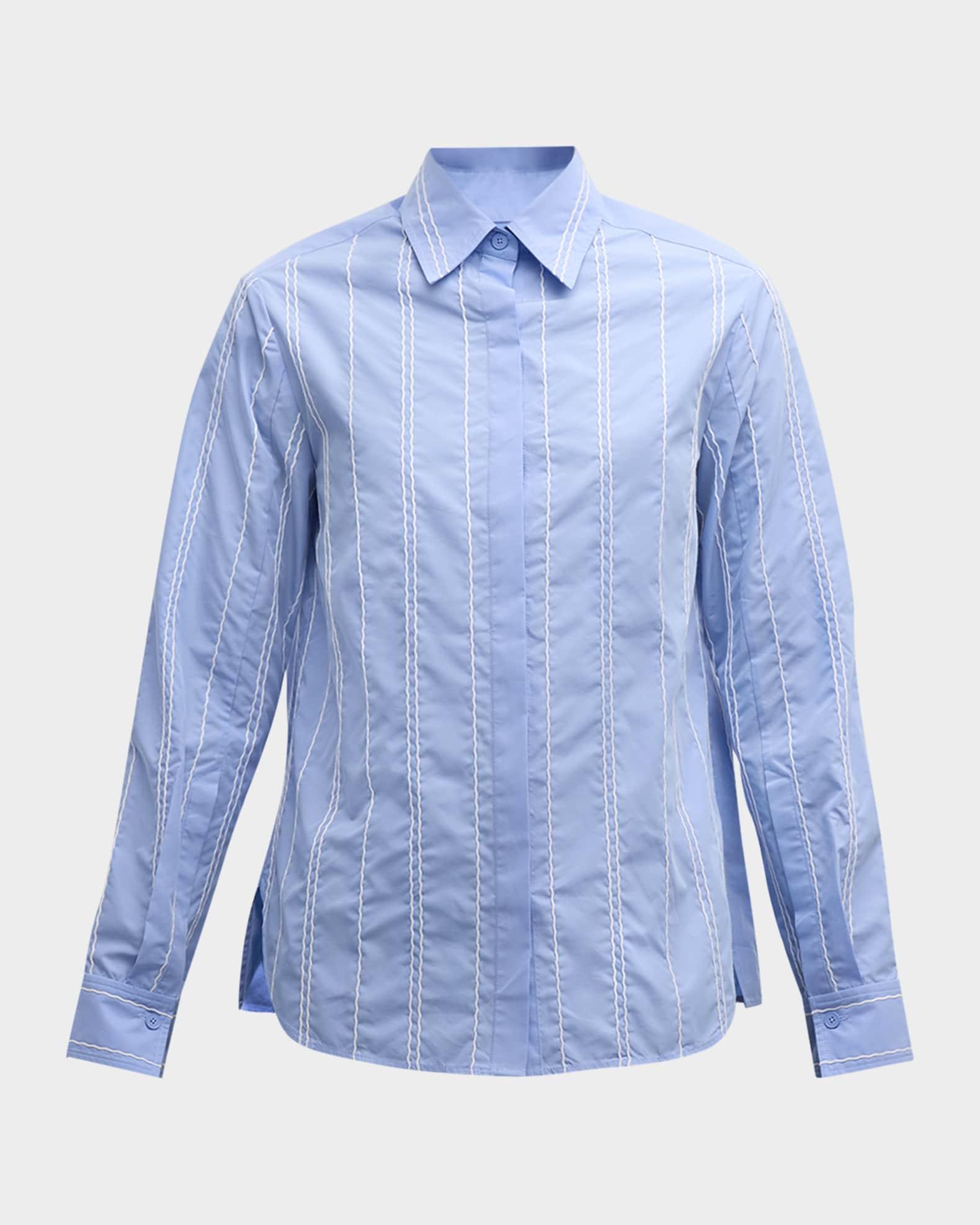 Wavy Stitched Long-Sleeve Shirt Product Image