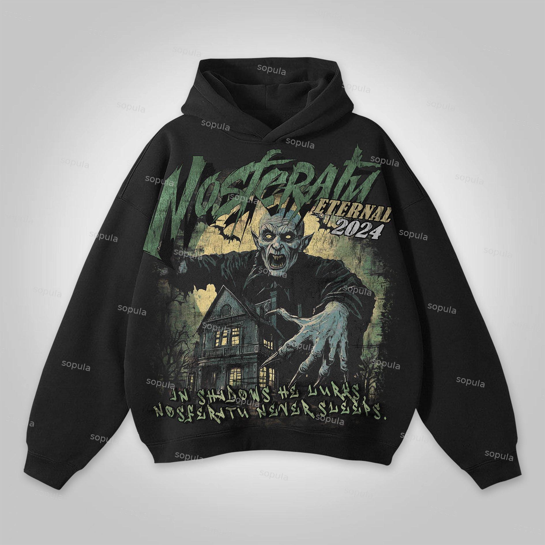 Sopula Vampire Nosfera Character Retro Graphic Hoodie Product Image