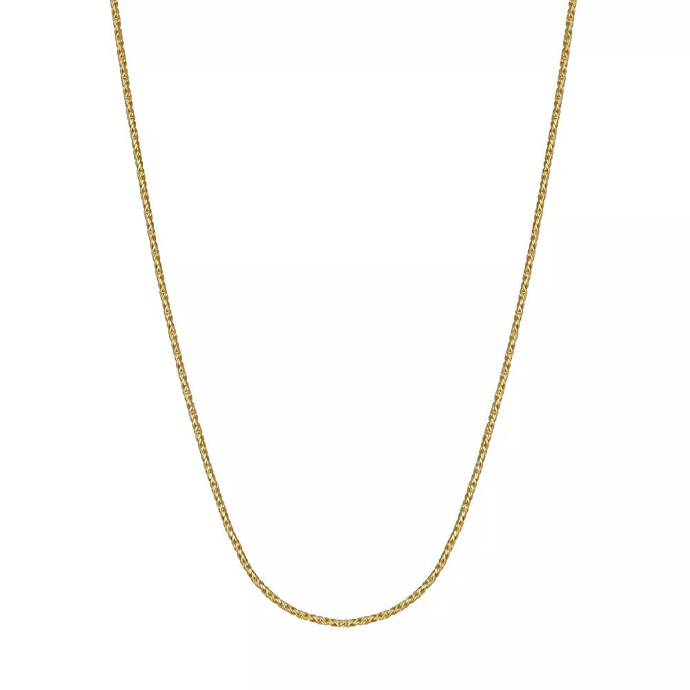 PRIMROSE 18k Gold over Sterling Silver Chain Necklace, Women's, Size: 18", Gold Tone Product Image