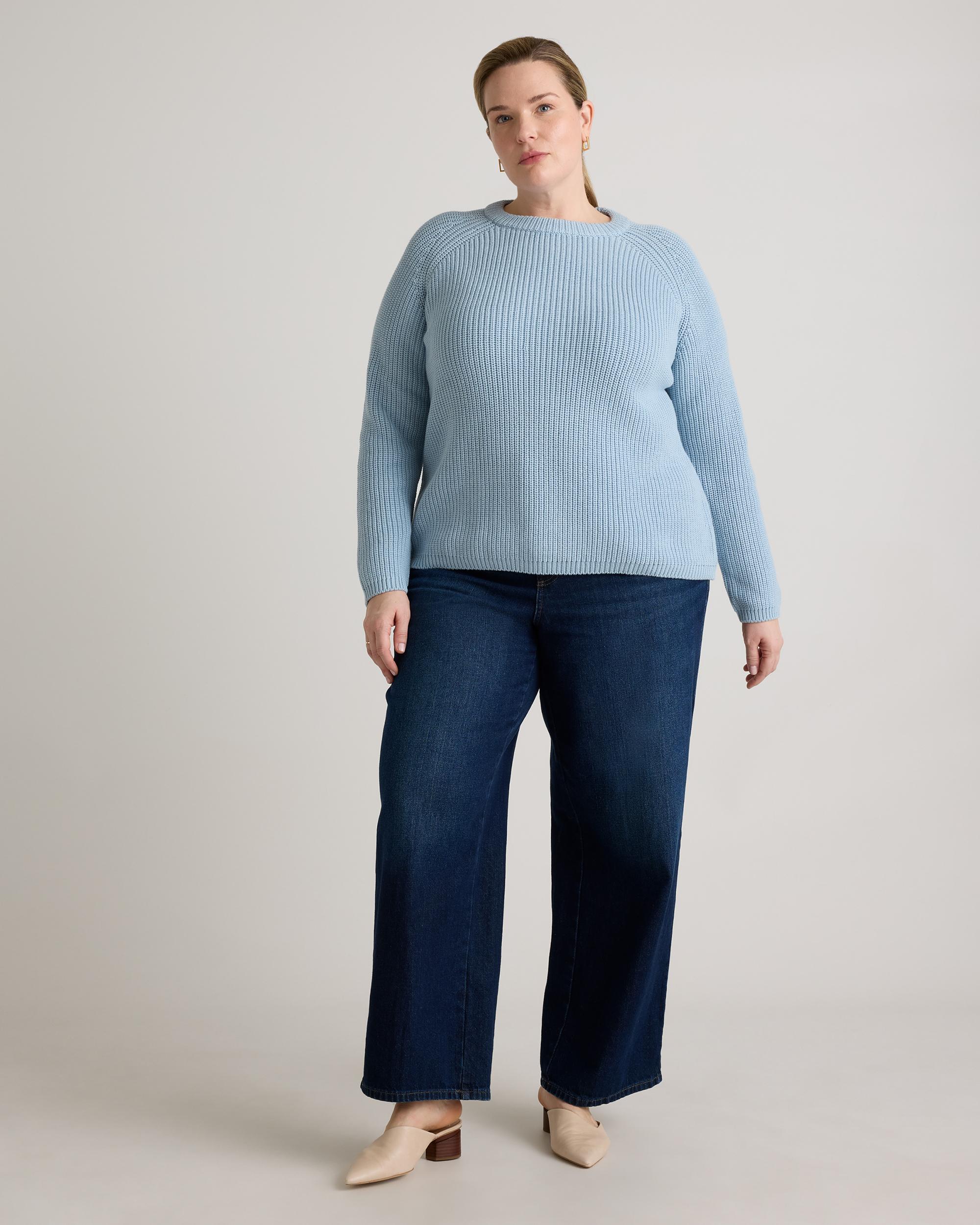 Quince | Women's Fisherman Crew Sweater Organic Cotton Product Image