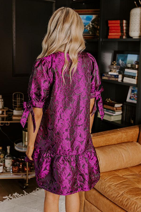 Rooftop Skyline Floral Jacquard Mini Dress Product Image