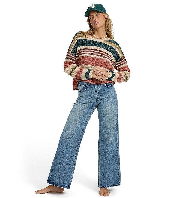 Billabong Long Sleeve Striped Pullover Sweater Product Image