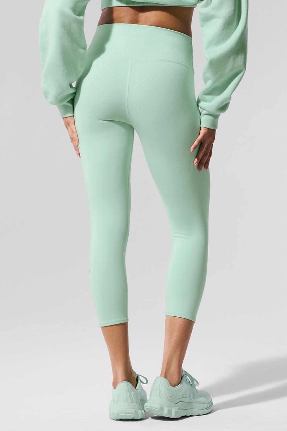 High-Waist Airbrush Capri - Spearmint Female Product Image