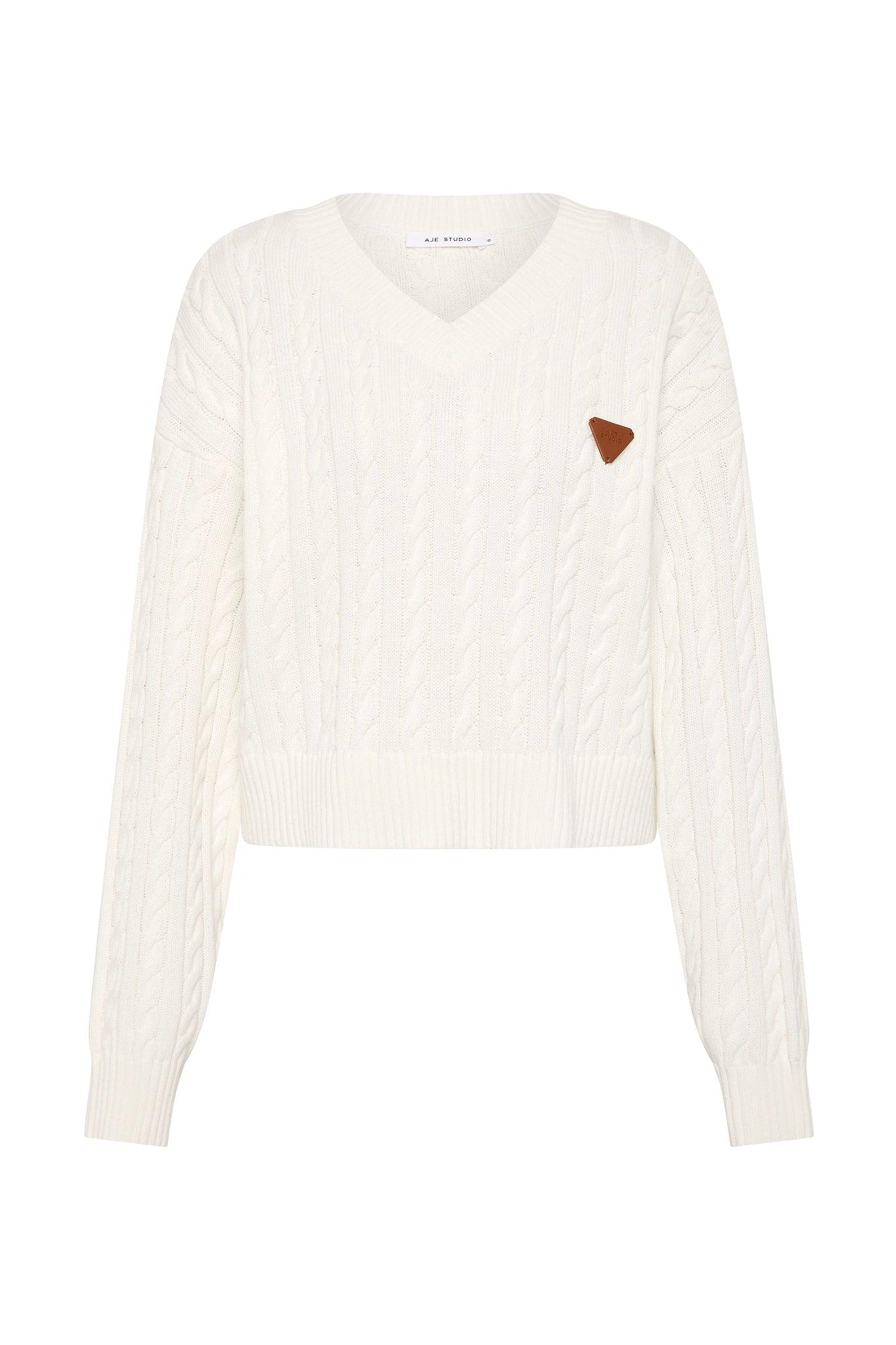 Naia Cropped Cable Knit Product Image