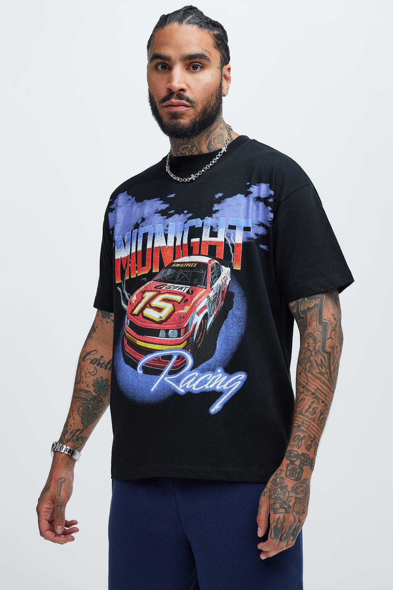 Midnight Racing Oversize Short Sleeve Tee - Black Product Image