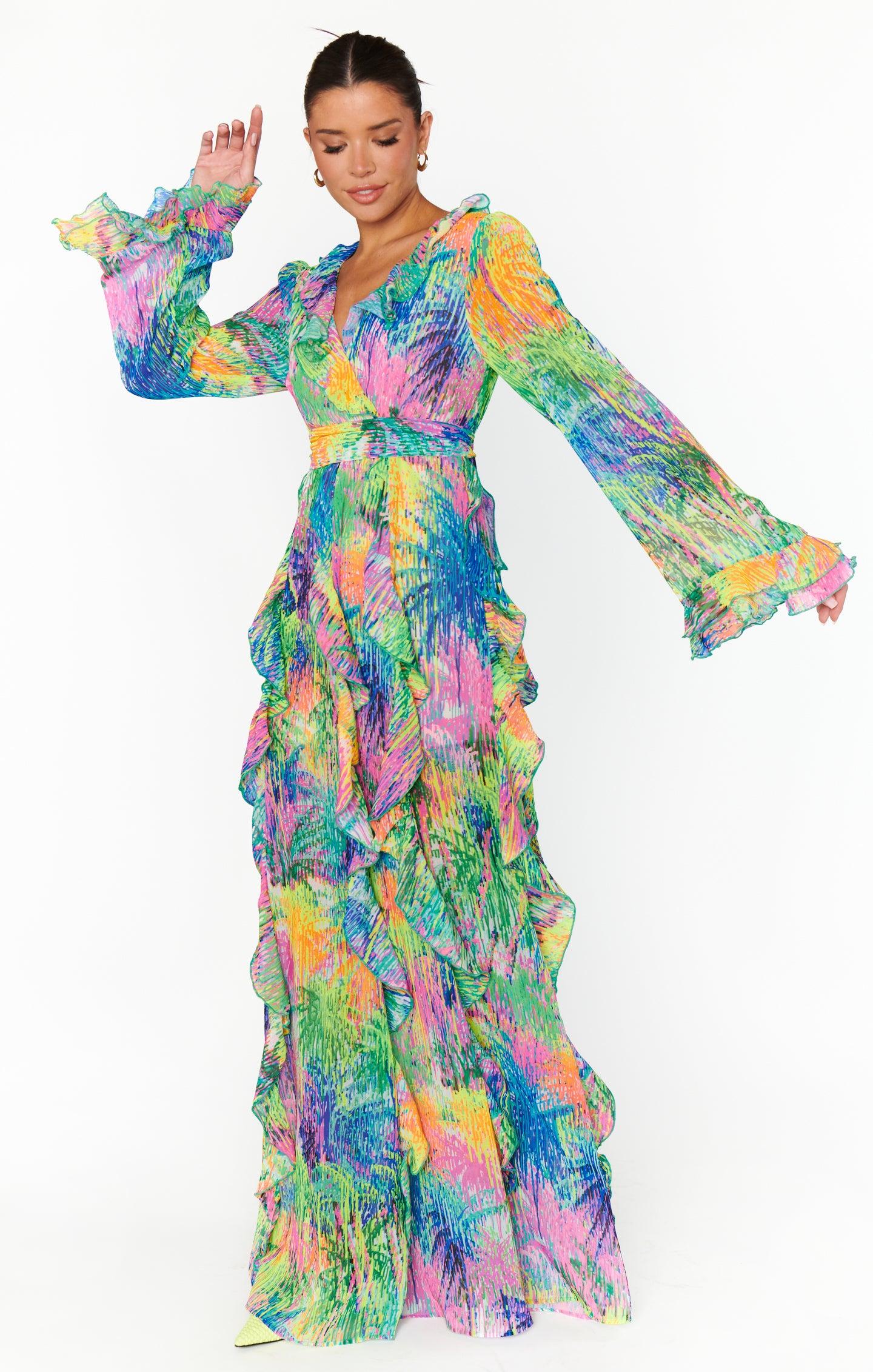 Jenny Ruffle Maxi Dress ~ Everhart Palms Product Image
