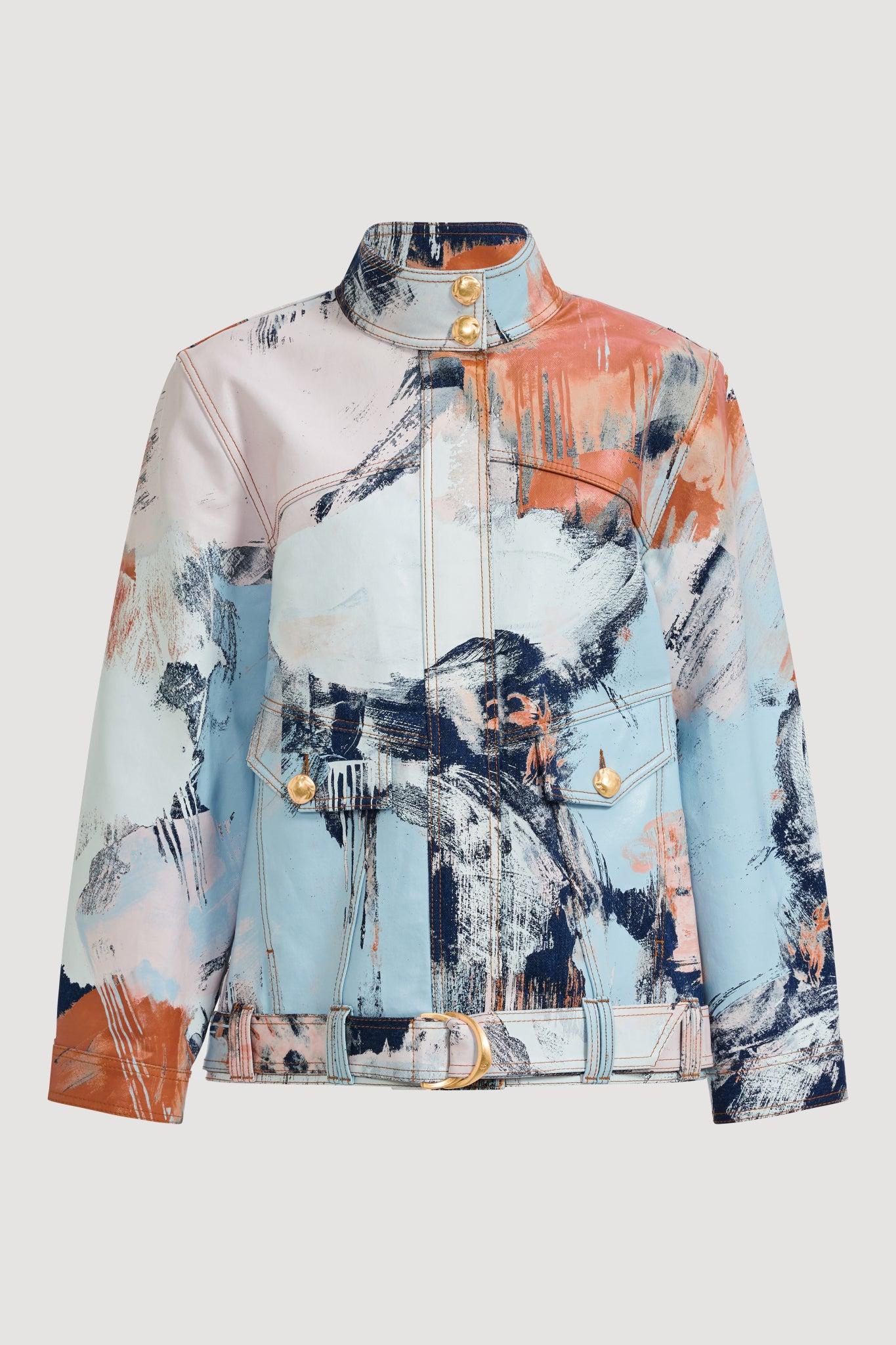Lettera Denim Jacket-BRUSH STROKE / S Product Image