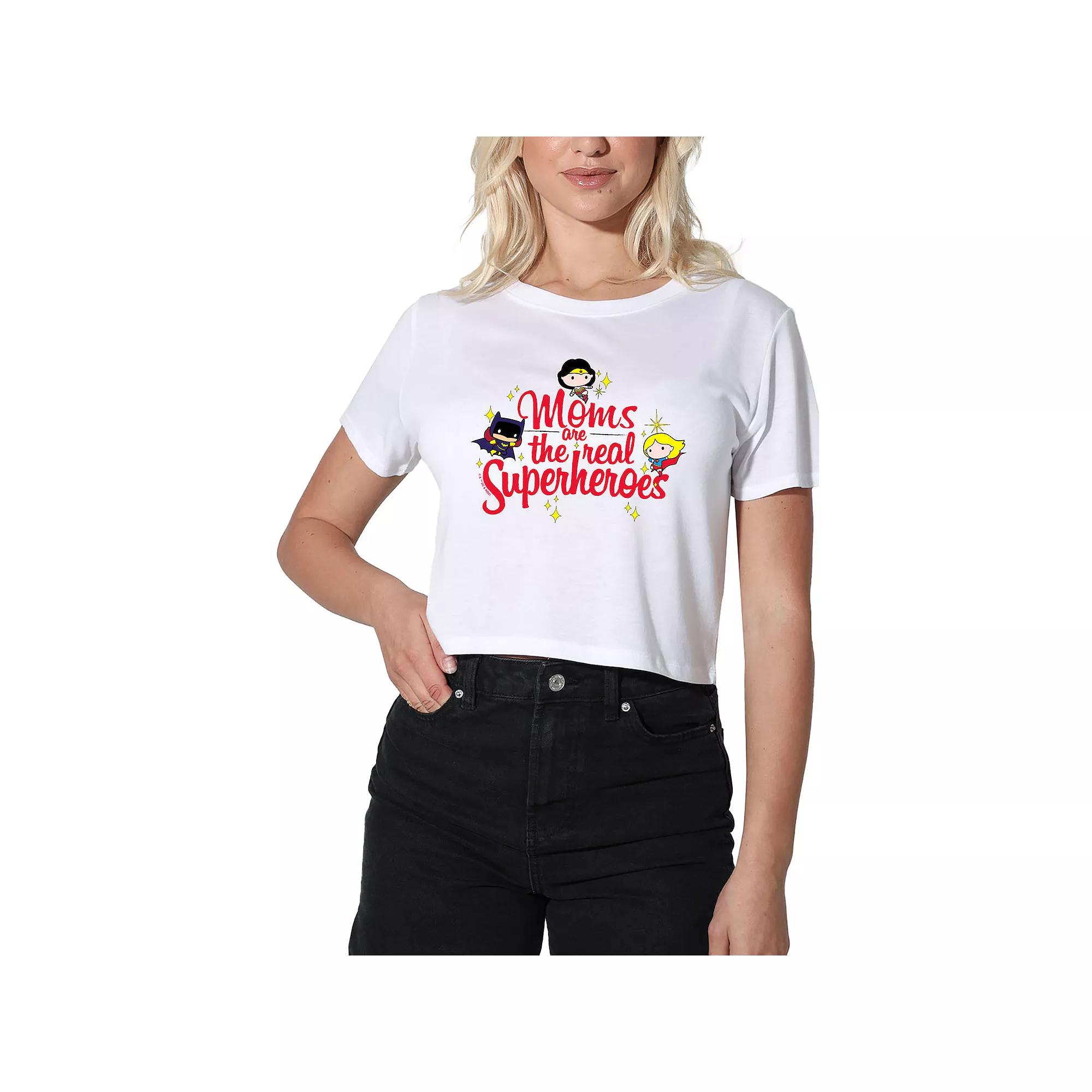Women's DC Comics Superman Super Mom Cropped Graphic Tee, Girl's,  Product Image