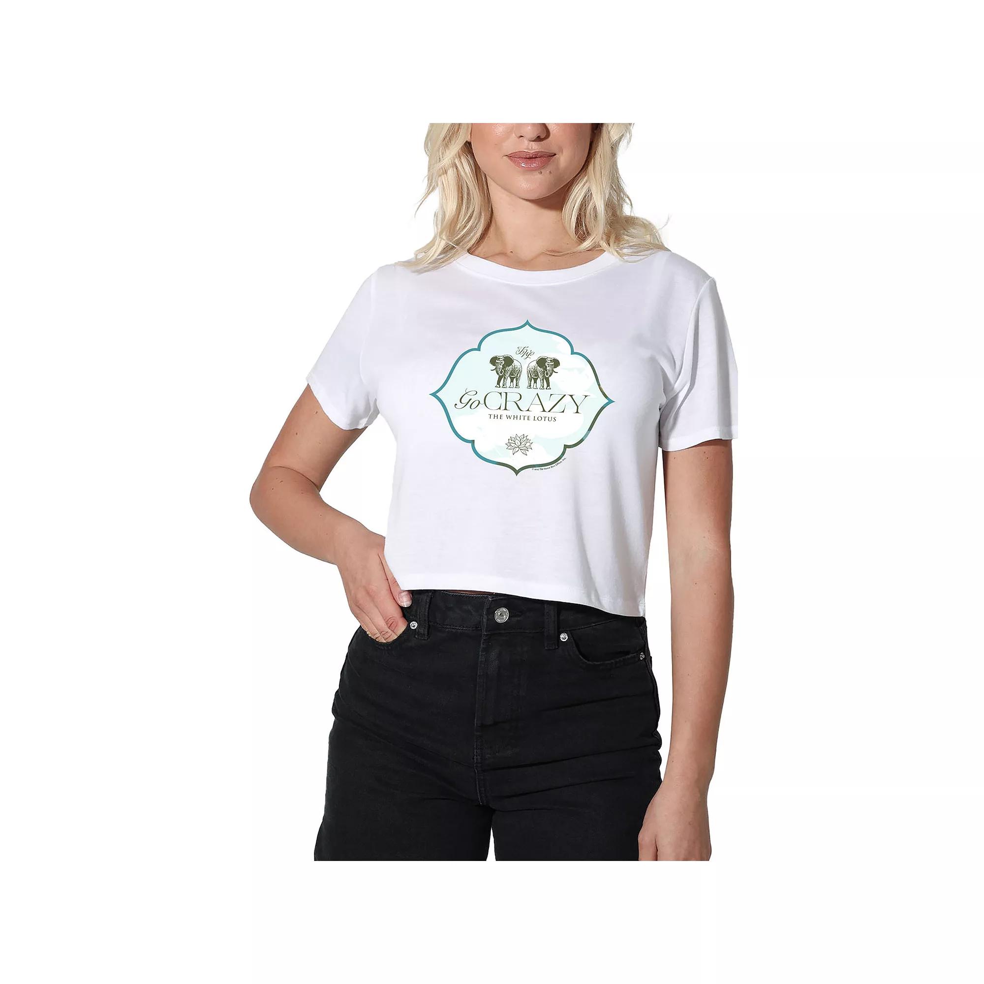Women's Suburban Riot Sun Embroidery Crop Tee, Girl's,  Product Image