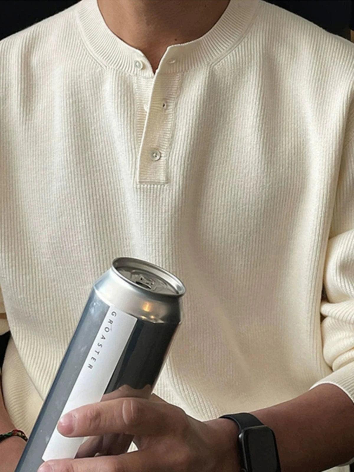 RT No. 18252 KNIT HENRY COLLAR LONGSLEEVE Product Image