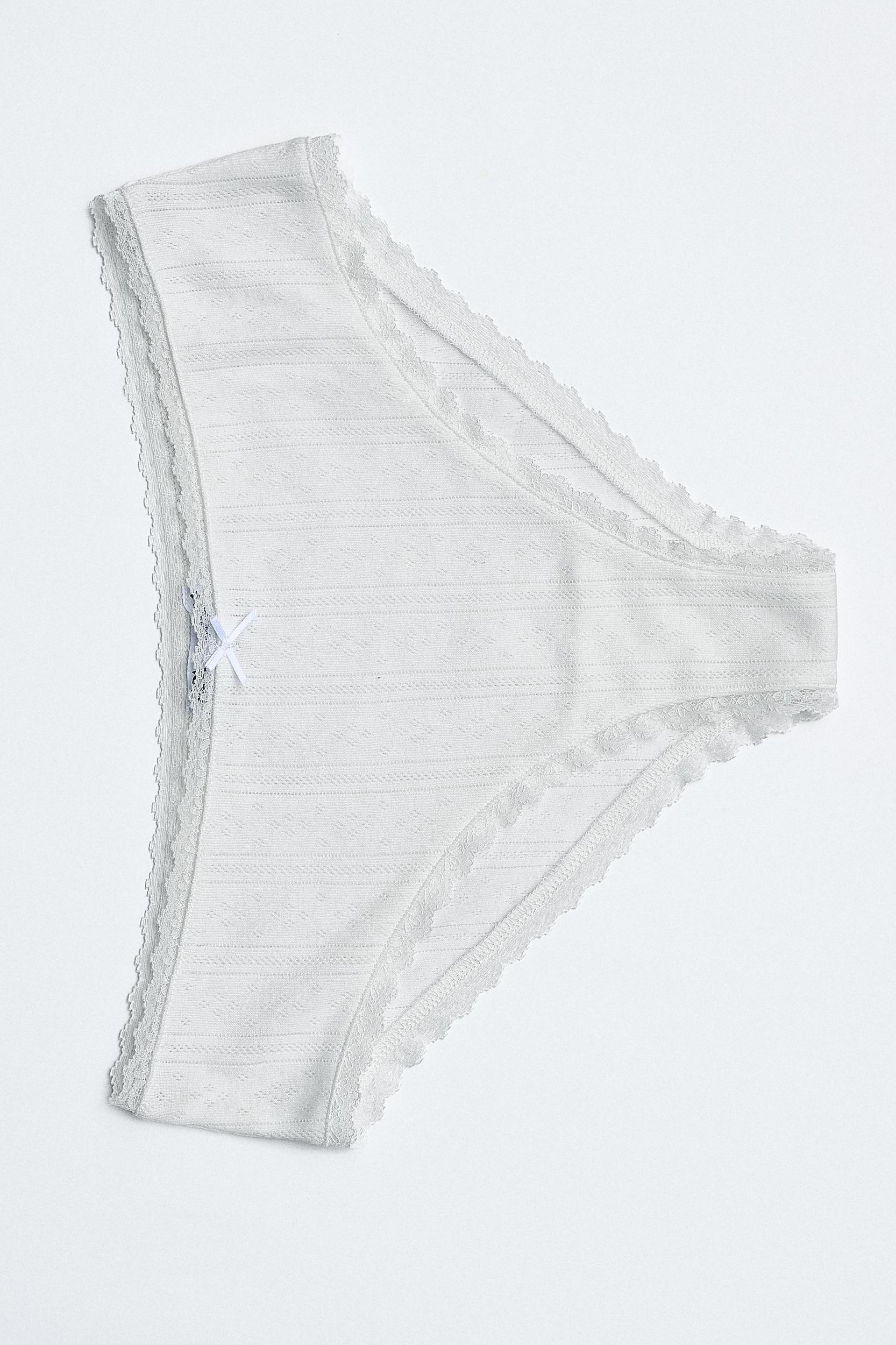 LACE TRIM POINTELLE PANTIES Product Image