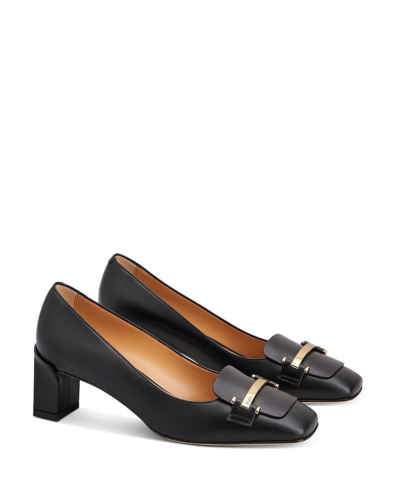 Tods Womens Leather Loafer Pumps Product Image