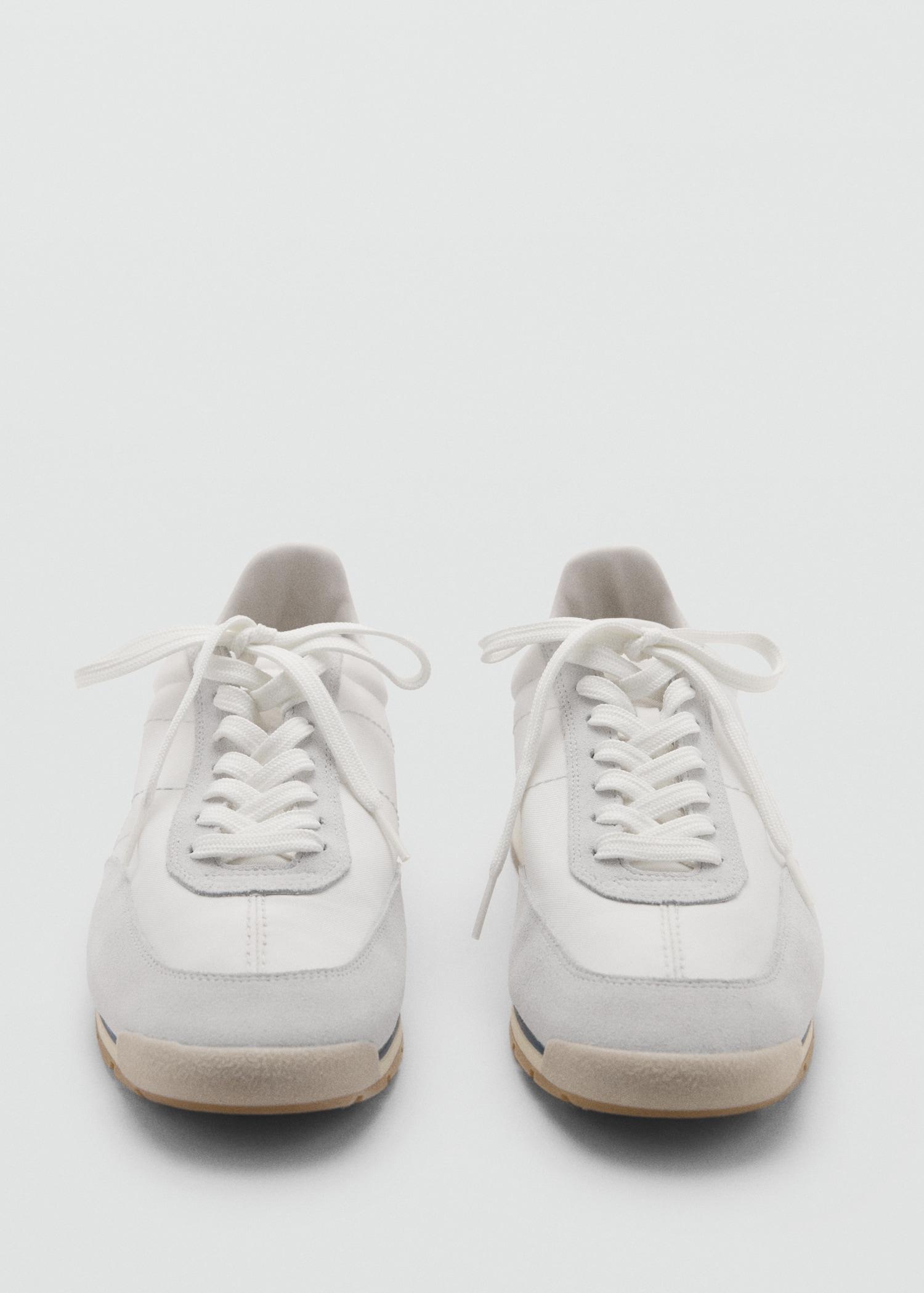 Leather mixed sneakers - Men | MANGO USA Product Image