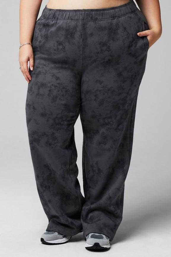 Cozy Fleece Wide Leg Sweatpant Product Image