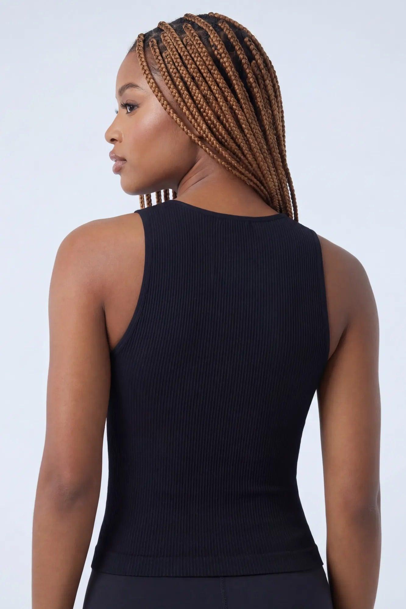 Seamless Ribbed V-Neck Tank Female Product Image